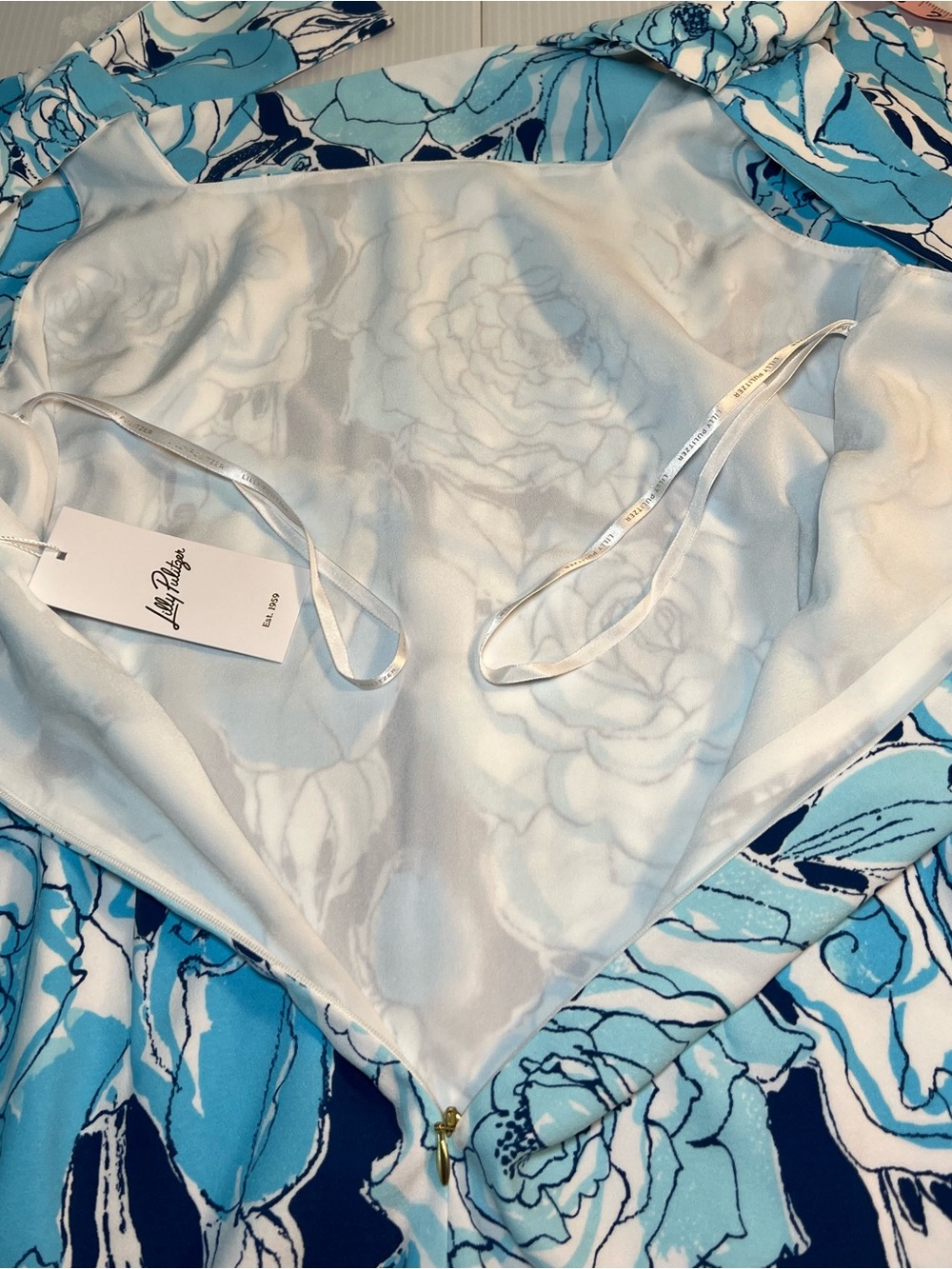 NWT Lilly Pulitzer Capri Blue Rosanna Bernice Maxi Dress Size 2 - Picture 14 of 16